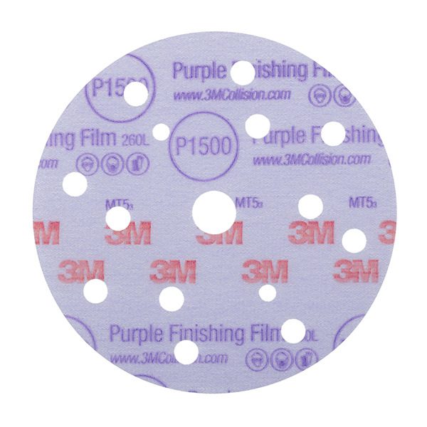3M Hookit Purple Finishing Film Abrasive Disc 260L