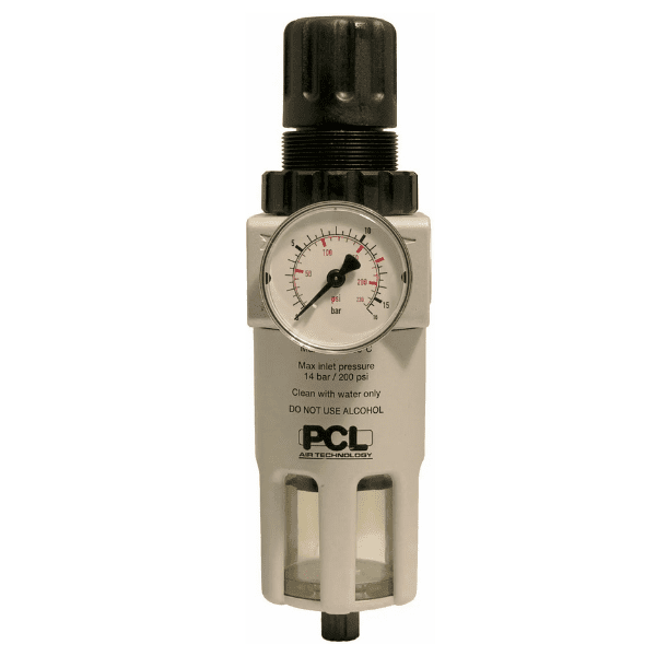PCL Air Filter Regulator with Gauge