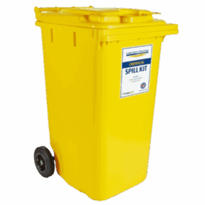 240L Chemical spill kit in wheeled bin