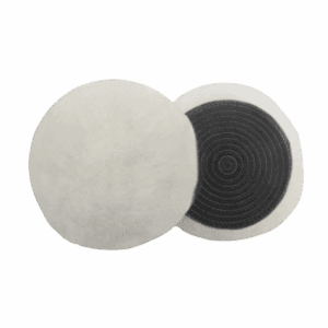 80mm White Lambswool Polishing Pad With Blue Back (Each)