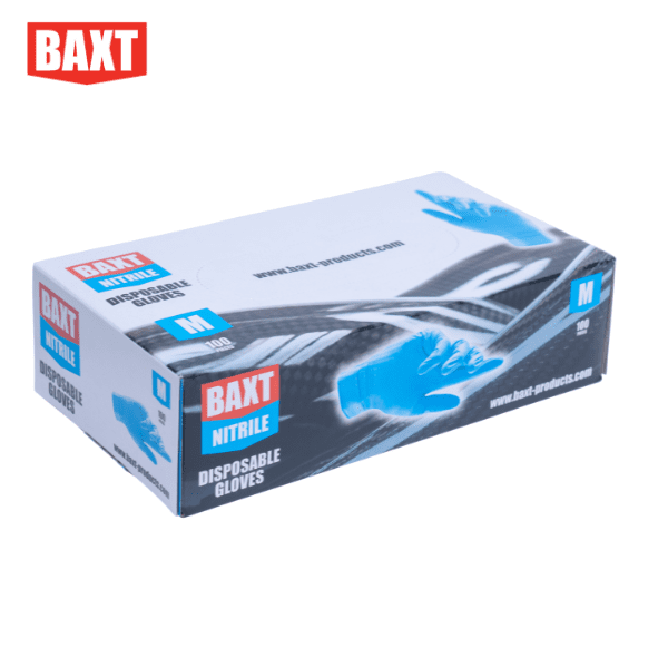BAXT Blue Nitrile Disposable Gloves (100)