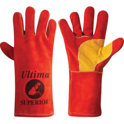 ULTIMA Superior Welding Gauntlets Red/Gold - size 11