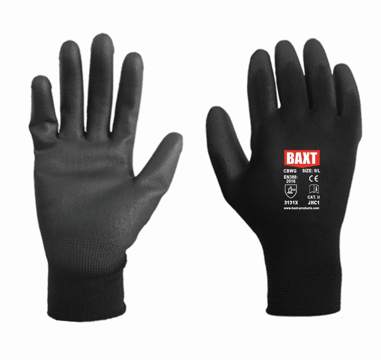 BAXT PU Palm Coated Glove - 10 Pairs