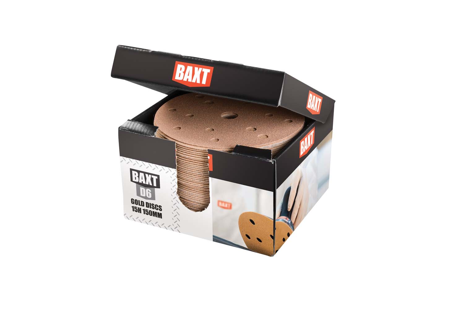 BAXT D6 Velcro Sanding Disc 15-Hole 150mm