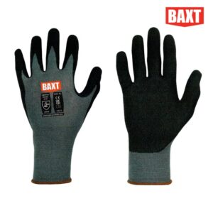 NITRILE FOAM GLOVES GREY / BLACK - Pack of 10