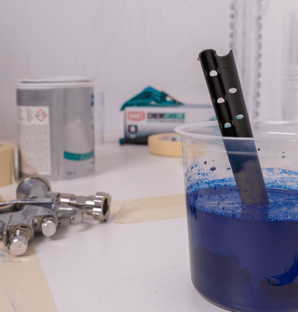 Paint pots in paintshop